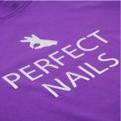 PERFECT NAILS PURPLE T-SHIRT WITH METALLIC LOGO S thumbnail