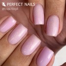 NEW!! PERFECT NAILS COLOR RUBBER BASE GEL - GLITTER ROSE 4ML thumbnail