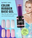NEW!! PERFECT NAILS COLOR RUBBER BASE GEL - GLITTER BLOSSOM 4ML thumbnail