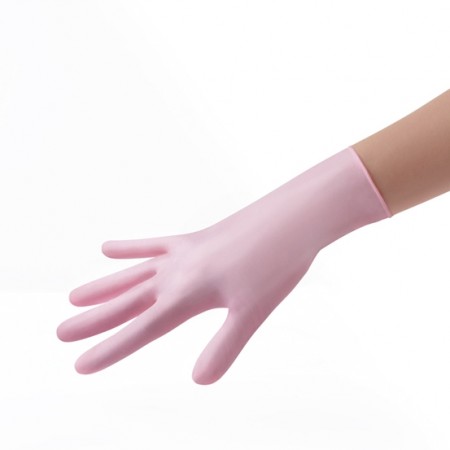 LCN NITRIL LATEX FREE GLOVES ROSE SIZE:M