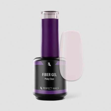 Perfect Nails Fiber Vitamin Gel - Base Gel with Glass Fibers 15ml - Pinky Clear