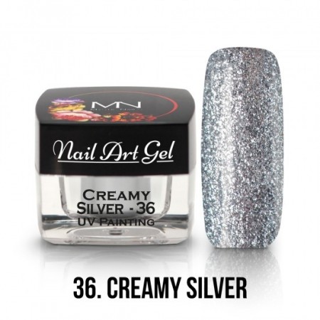 Mystic Nails UV Painting Nail Art Gel - 36 - Creamy Silver - 4g