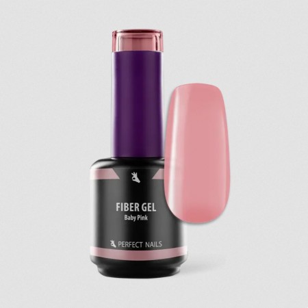 Perfect Nails Fiber Vitamine Gel - Base Gel with Glass Fibers - 15ml - Baby Pink