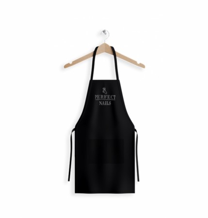 Perfect Nails APRON - BLACK WITH PN LOGO WITH RHINESTONES