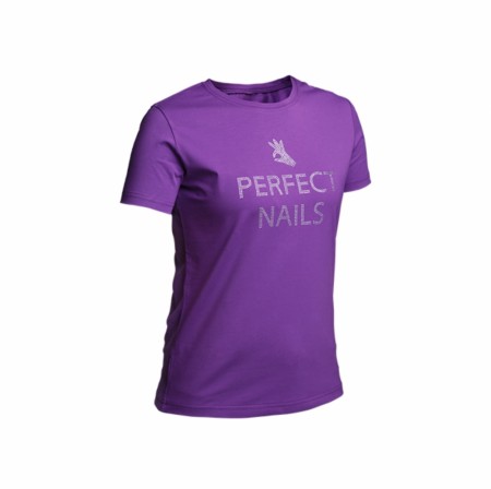 T-SHIRT PURPLE WITH PN LOGO WITH RHINESTONES M