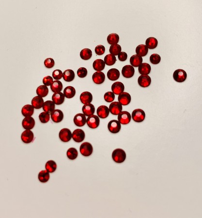 Red rhinestone 50 stk