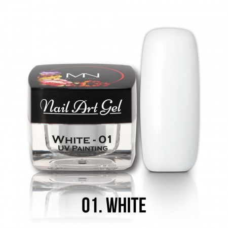 Mystic Nails UV Painting Nail Art Gel - 01 - White - 4g