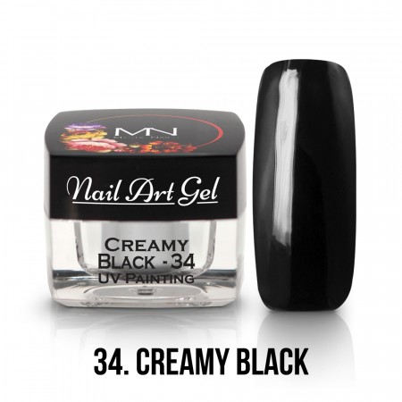 Mystic Nails UV Painting Nail Art Gel - 34 - Creamy Black - 4g
