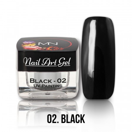 Mystic Nails UV Painting Nail Art Gel - 02 - Black - 4g