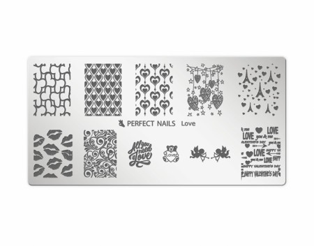 Perfect Nails Stamping Plate Love 