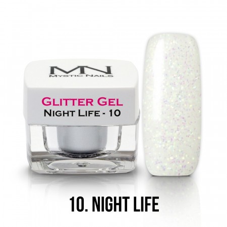 Mystic Nails Glitter Gel - no.10. - Night Life - 4g