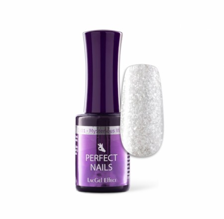 Perfect Nails LACGEL EFFECT E001 GEL POLISH 8ML - MYSTERIOUS WHITE - WINTER WONDERLAND